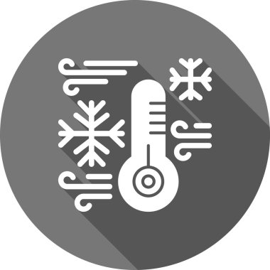 Moda biçimi izole edilmiş arkaplanda termometre simgesi