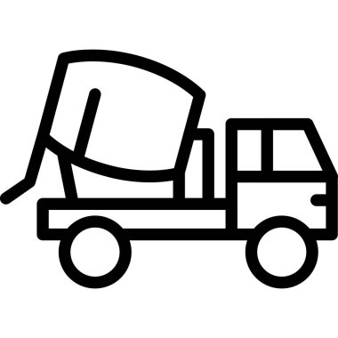 Kamyon. Web simgesi basit tasarım