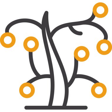 Ağaç simgesinin vektör illüstrasyonu