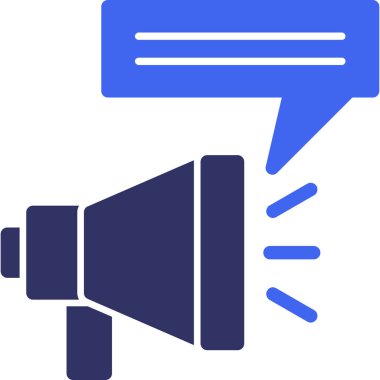 Konuşmacı. Web simgesi basit illüstrasyon