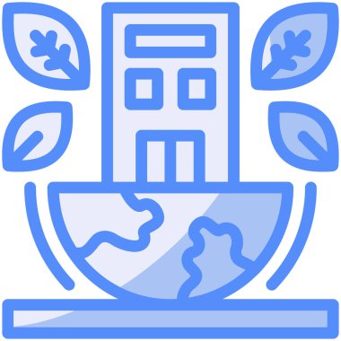 mimari yapı şehir simgesi doldurulmuş dış hat biçiminde