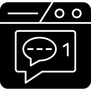 Sohbet mesajı simgesi, özet biçimi