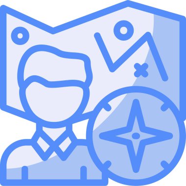 Bir adamın ikonunun vektör illüstrasyonu