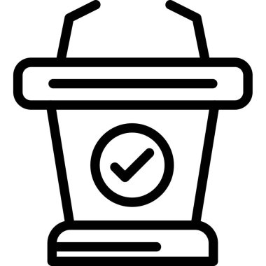 içecek bardağı ikonu ana hatlarıyla