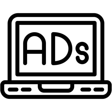 Simge vektör illüstrasyonu reklam ediliyor