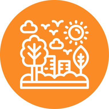 Bir ağaç simgesinin vektör illüstrasyonu