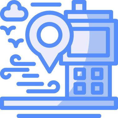 konum haritası pin simgesi - taslak biçimi