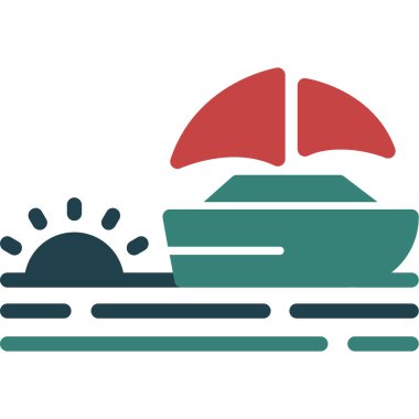 Kumsal ve deniz. Basit tasarım