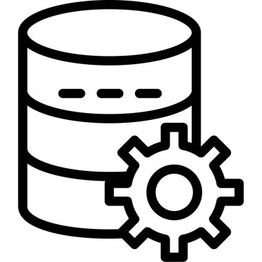 veritabanı. Web simgesi basit illüstrasyon