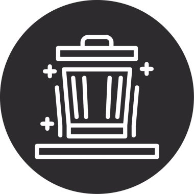 Çöp kutusu simgesi vektör illüstrasyonu