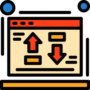 Bilgisayar. Web simgesi basit illüstrasyon