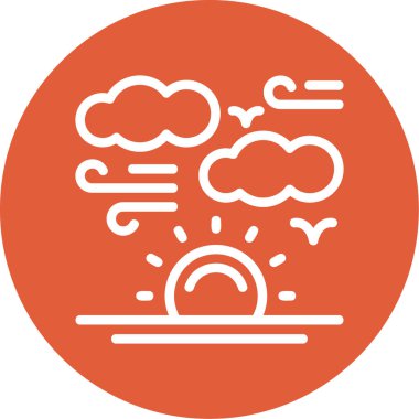 Bulut simgesi vektör illüstrasyonu