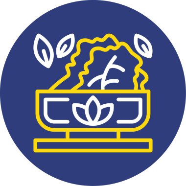 Bir bitki simgesinin vektör illüstrasyonu