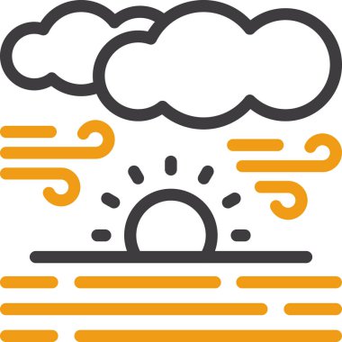 Bulutlu hava durumu simgesi taslak biçiminde