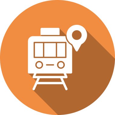 tren. Web simgesi basit illüstrasyon