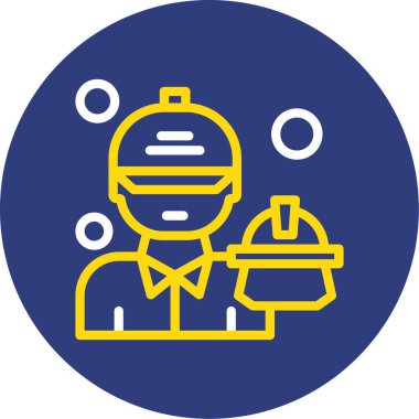 Miğfer. Web simgesi basit illüstrasyon