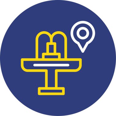 harita simgesinin vektör illüstrasyonu