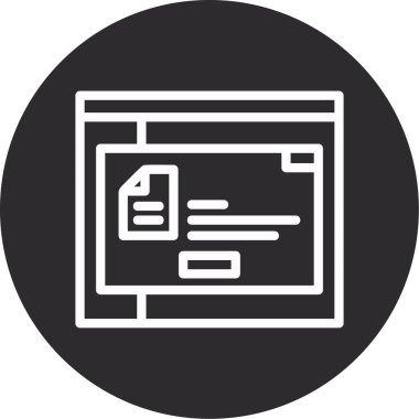 web sayfası vektör satırı simgesi