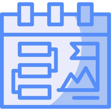 Takvim takvimi takvim takvim zaman simgesi ana hat biçiminde