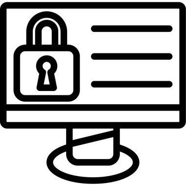 Veri güvenlik kilidi simgesi