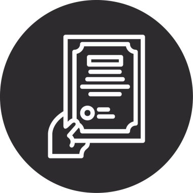 Belge. Web simgesi basit illüstrasyon