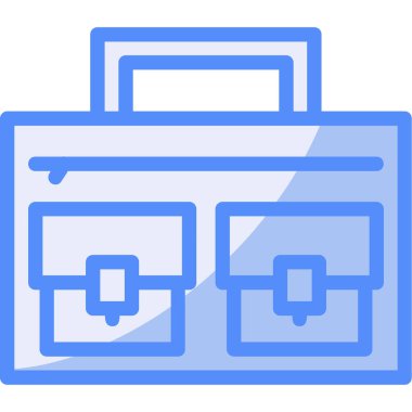 evrak çantası çanta simgesi düz - stil