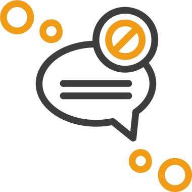 Sohbet iletişim yorumu simgesi ana hat biçimi