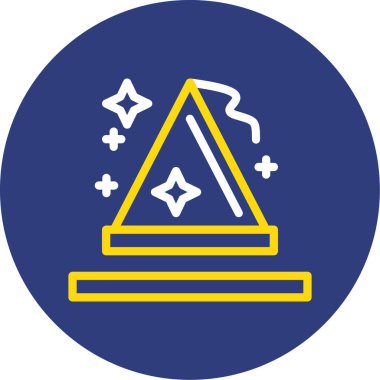 Bir çadır simgesinin vektör illüstrasyonu