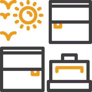 iş çantası finans simgesi - taslak biçimi