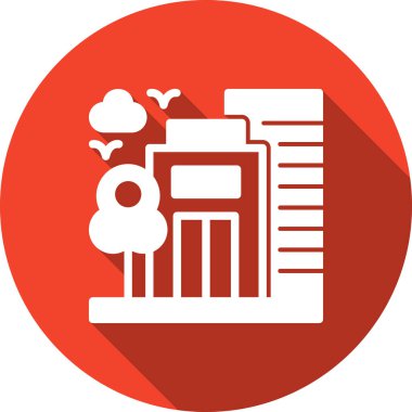 Modern yapı simgesinin vektör illüstrasyonu