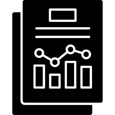 analitik iş grafiği simgesi somut biçimdedir