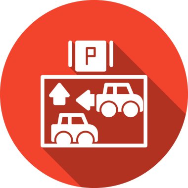 araba park simgesi vektör illüstrasyon