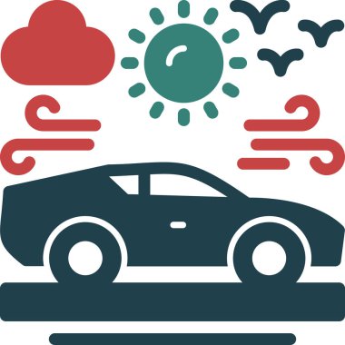 - Araba. Web simgesi basit illüstrasyon