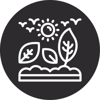 Modern bitki simgesinin vektör illüstrasyonu