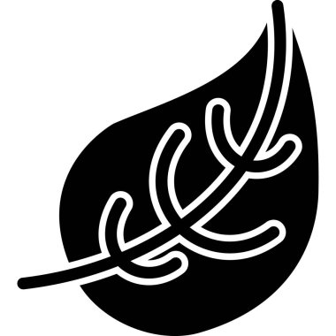 Yaprak yaprağı simgesi, basit tasarım