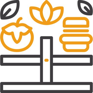 Fırın yemek ikonu ana hatlarıyla