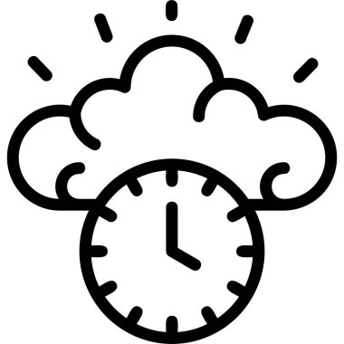 bulut saati hava durumu simgesi