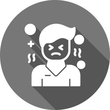 Başı ağrıyan üzgün adam