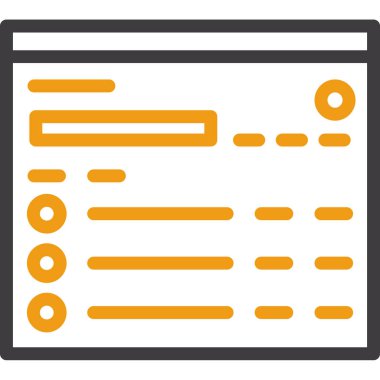 Kontrol listesi. Web simgesi basit illüstrasyon