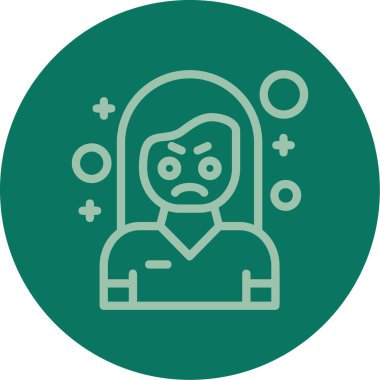 üzgün adam simgesi, vektör illüstrasyonu