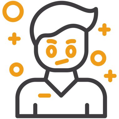 avatar erkek kişi simgesi doldurulmuş ana hatlar biçimi