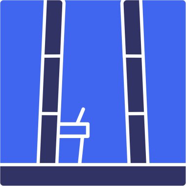 ahşap sandalye simge. vektör çizim