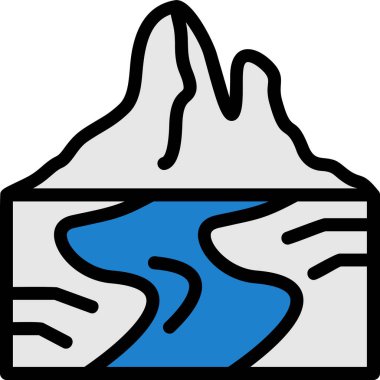 Nehir suyu buz simgesi