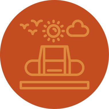 Güzel sahil. vektör simgesi