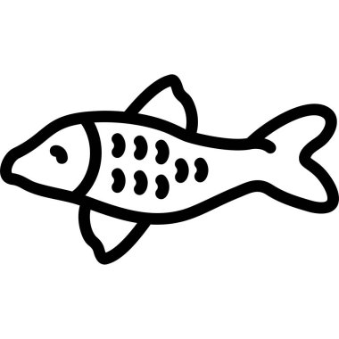 Balık. Web simgesi basit illüstrasyon
