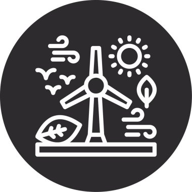 Yel değirmeni Web simgesi basit illüstrasyon