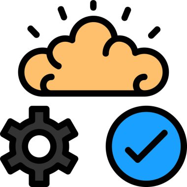 cloud settings. web icon simple design