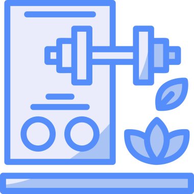 Fitness jimnastik salonu ikonu - taslak biçimi