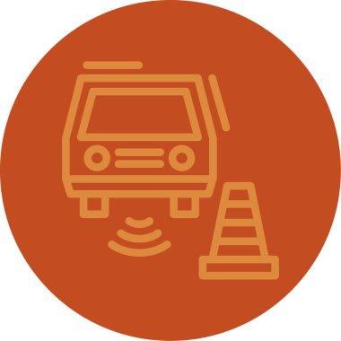 Modern oto tamir simgesinin vektör illüstrasyonu