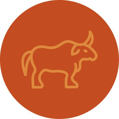 İnek. Web simgesi basit illüstrasyon